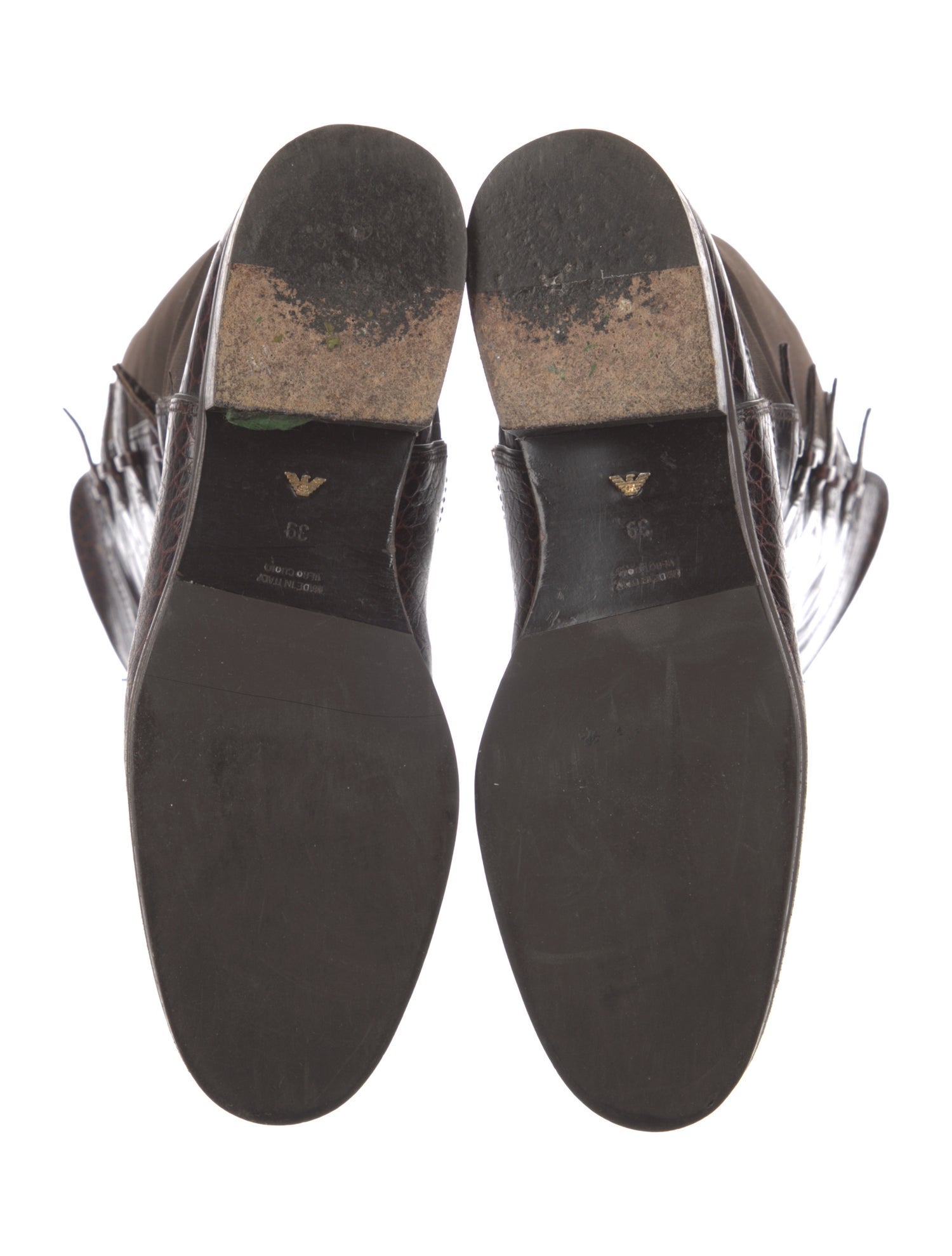 Emporio Armani Leather Riding Boots